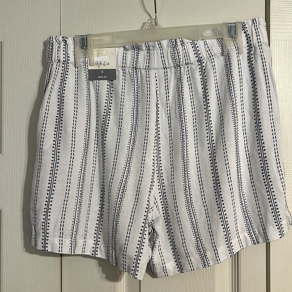 STYLE & CO Size Small Denim Bermuda High Rise Paperbag Waist Pull On Shorts NWT - Picture 5 of 12